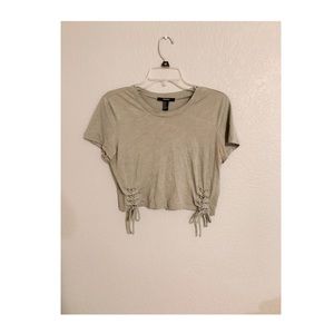 Forever 21 Olive Green Crop Top